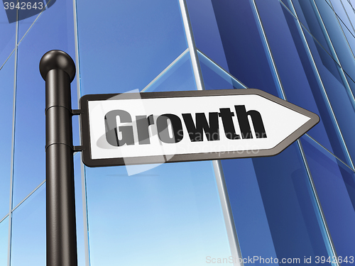 Image of Business concept: sign Growth on Building background
