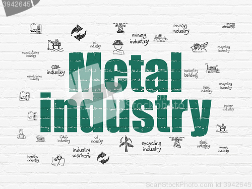 Image of Industry concept: Metal Industry on wall background