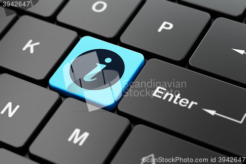 Image of Web design concept: Information on computer keyboard background
