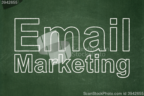 Image of Marketing concept: Email Marketing on chalkboard background