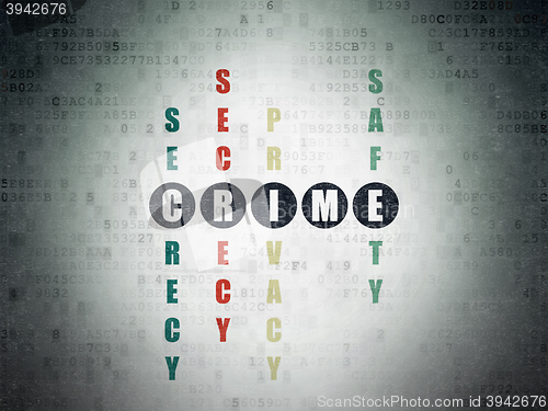 Image of Safety concept: Crime in Crossword Puzzle