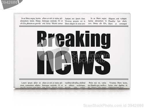 Image of News concept: newspaper headline Breaking News