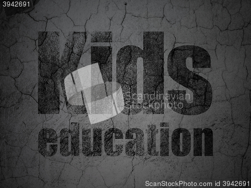Image of Education concept: Kids Education on grunge wall background