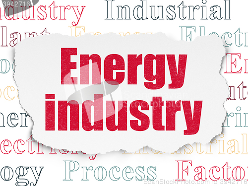 Image of Industry concept: Energy Industry on Torn Paper background