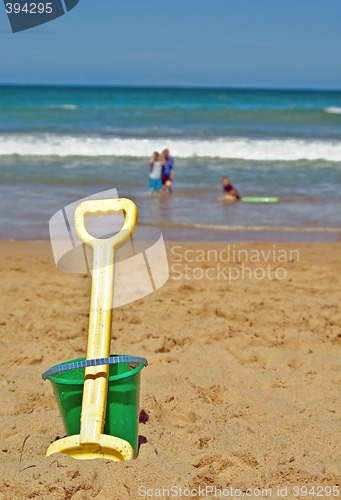 Image of playing at the beach