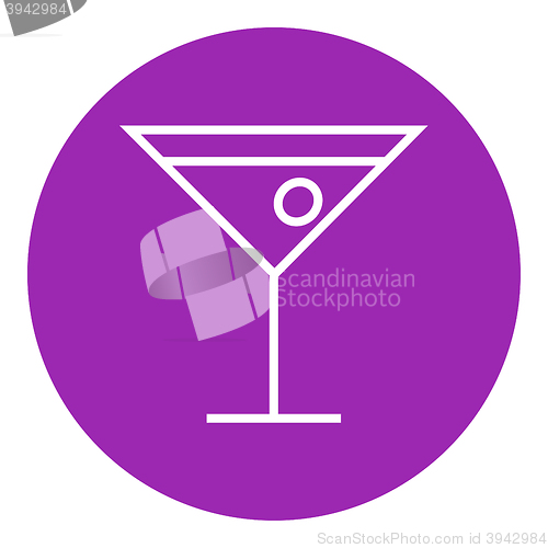 Image of Cocktail glass line icon.