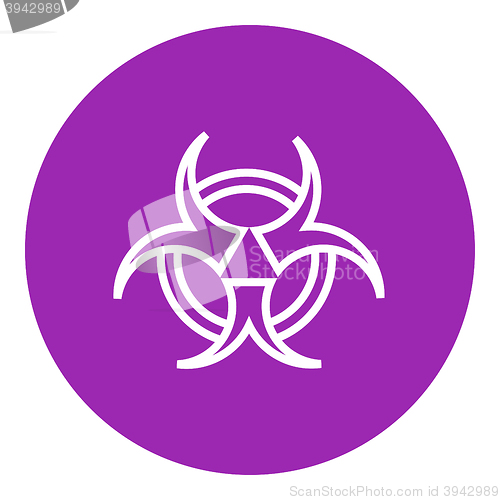 Image of Bio hazard sign line icon.