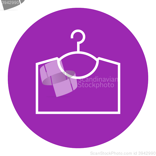 Image of Sweater on hanger line icon.