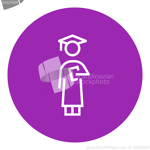 Image of Graduate line icon.