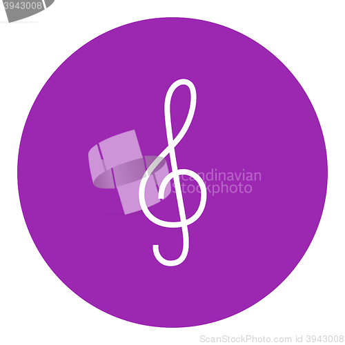 Image of G-clef line icon.