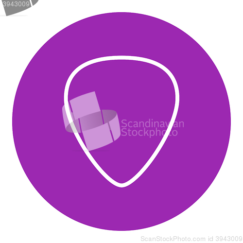 Image of Guitar pick line icon.