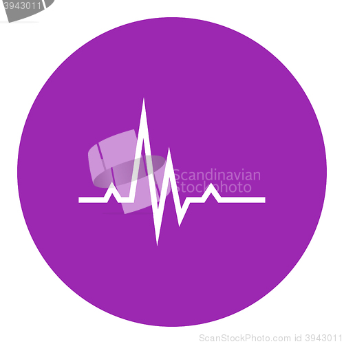 Image of Hheart beat cardiogram line icon.