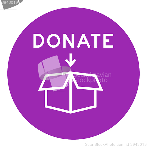 Image of Donation box line icon.