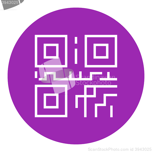 Image of QR code line icon.