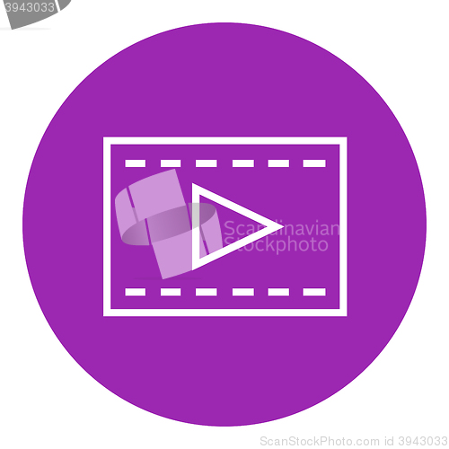 Image of Film frame line icon.