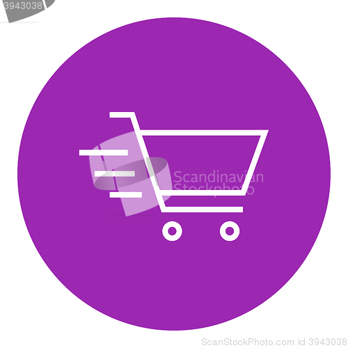 Image of Shopping cart line icon.