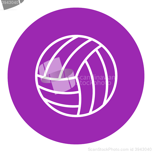 Image of Volleyball ball line icon.