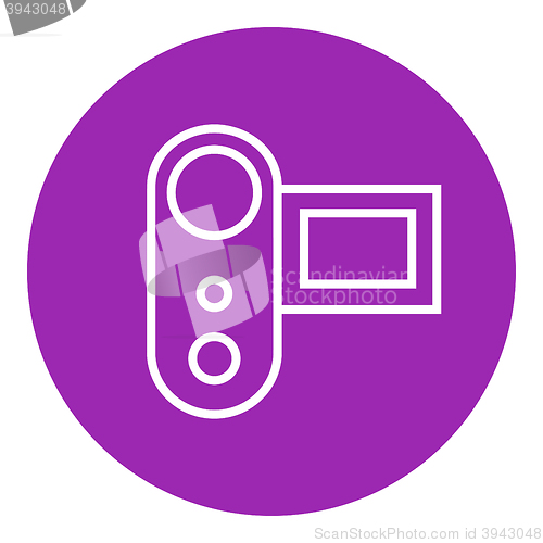 Image of Digital video camera line icon.