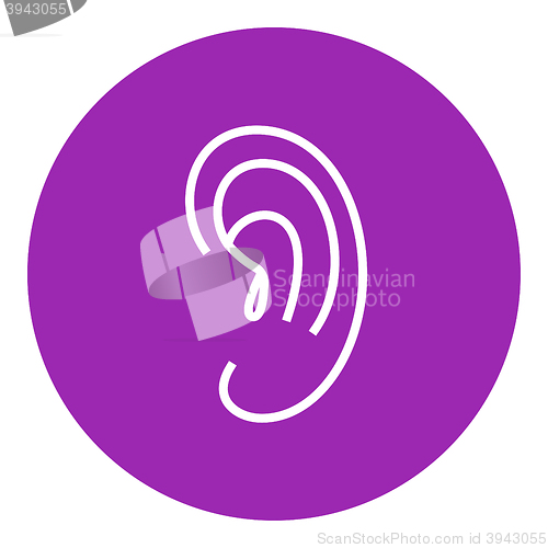 Image of Human ear line icon.