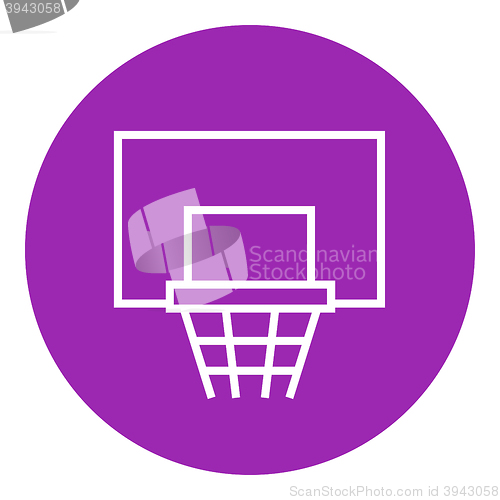 Image of Basketball hoop line icon.