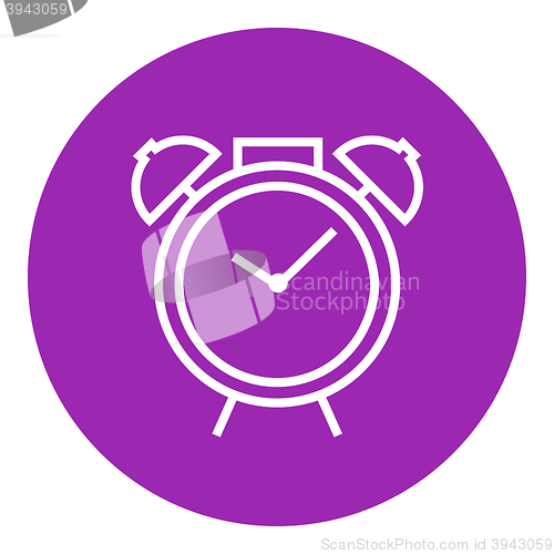 Image of Alarm clock line icon.