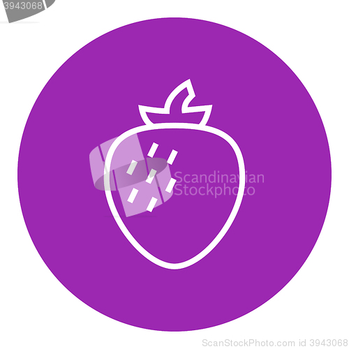 Image of Strawberry line icon.