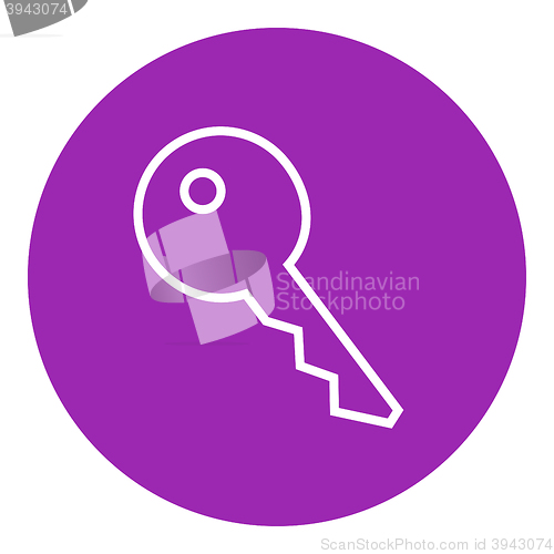 Image of Key for house line icon.