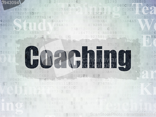 Image of Learning concept: Coaching on Digital Data Paper background
