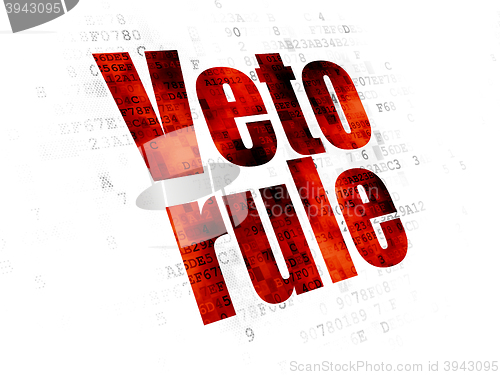 Image of Political concept: Veto Rule on Digital background