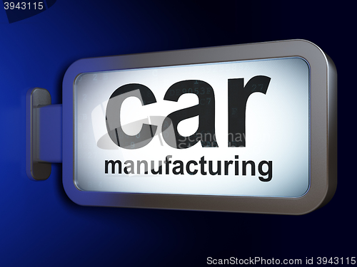 Image of Manufacuring concept: Car Manufacturing on billboard background