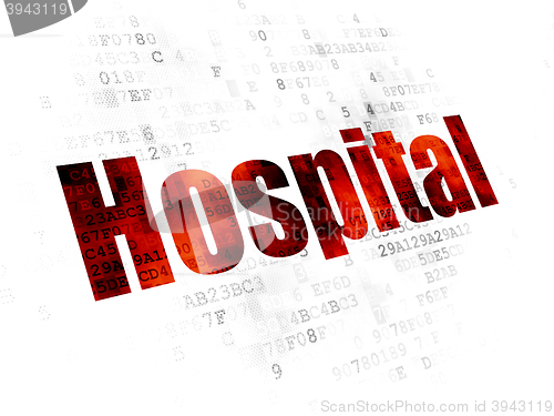 Image of Medicine concept: Hospital on Digital background