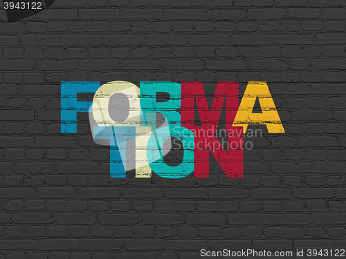 Image of Learning concept: Formation on wall background