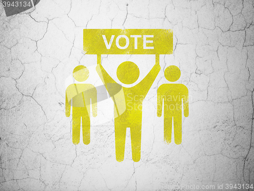 Image of Politics concept: Election Campaign on wall background