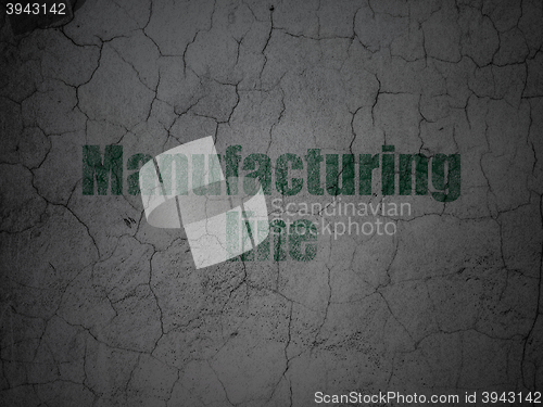 Image of Manufacuring concept: Manufacturing Line on grunge wall background