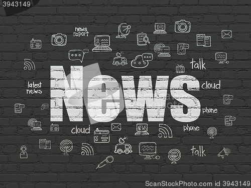 Image of News concept: News on wall background