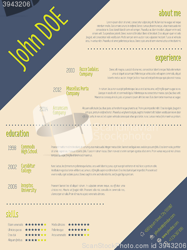 Image of Simplistic modern resume cv template