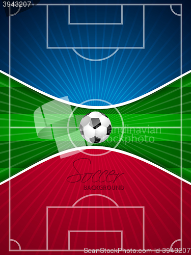 Image of Abstract blue red soccer brochure