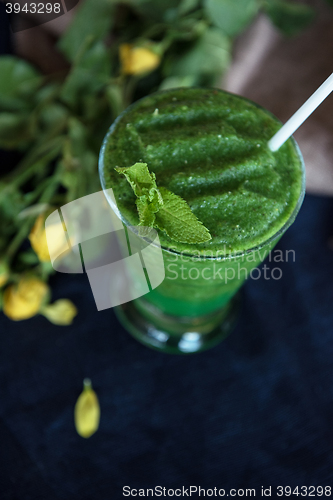 Image of Healthy organic green smoothie