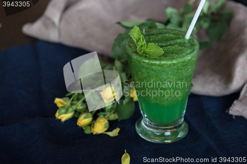 Image of Healthy organic green smoothie