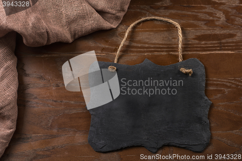 Image of Dark grey black slate board