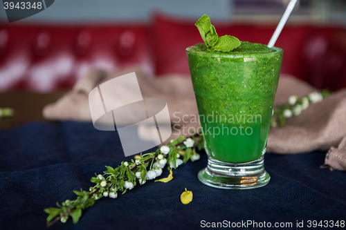 Image of Healthy organic green smoothie