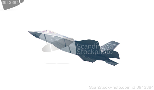 Image of LEEUWARDEN, THE NETHERLANDS -MAY 26: F-35 fighter during it\'s fi