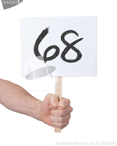 Image of Sign with a number, 68