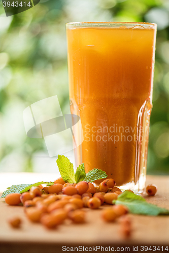 Image of fruit drink with sea buckthorn