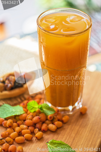 Image of fruit drink with sea buckthorn