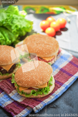 Image of home made burgers