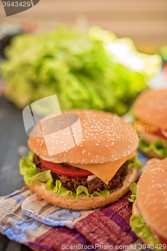 Image of home made burgers