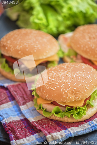 Image of home made burgers