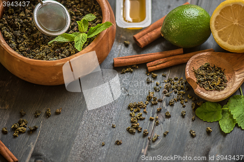 Image of berries tea composition