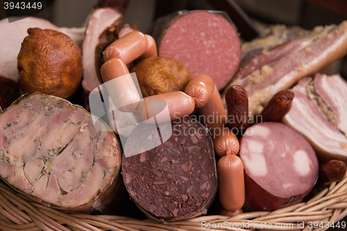 Image of Variety of sausage products